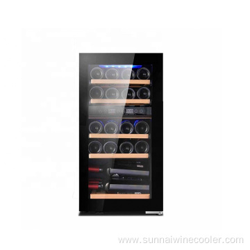 24 bottle glass door wine chiller with lock